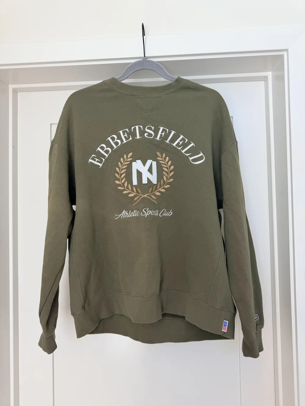 Ebbets Field Flannels NY Athletic Crewneck XL Vintage Americana Retro Collegiate